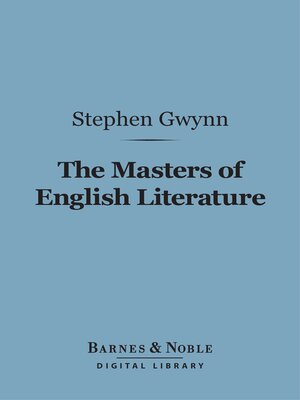 cover image of The Masters of English Literature (Barnes & Noble Digital Library)